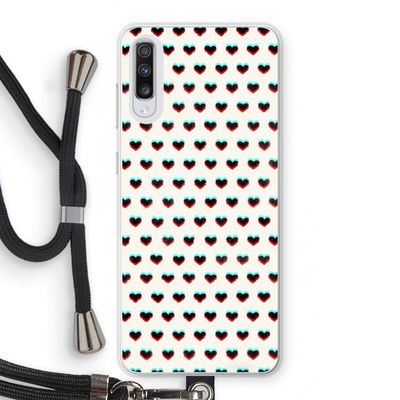Hartjes: Samsung Galaxy A70 Transparant Hoesje met koord