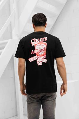 Pure Path Juegos Y Tragos T-Shirt Heren Zwart - Maat XS - Kleur: RoodZwart | Soccerfanshop