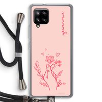 Giving Flowers: Samsung Galaxy A42 5G Transparant Hoesje met koord