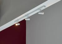 Brede witte plafondbar met 3 verstelbare LED spots &apos;Nordlux Omari&apos;