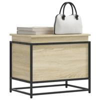 Opbergbox met deksel 60x40x51,5 cm bewerkt hout sonoma eiken