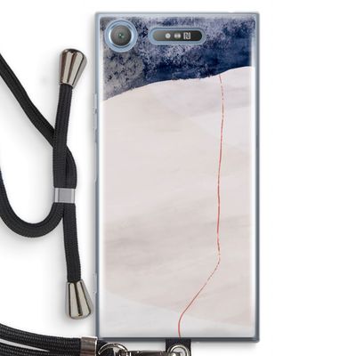 Stone White: Sony Xperia XZ1 Transparant Hoesje met koord