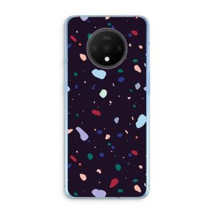 Dark Rounded Terrazzo: OnePlus 7T Transparant Hoesje