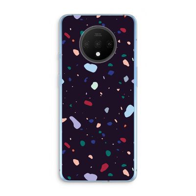 Dark Rounded Terrazzo: OnePlus 7T Transparant Hoesje