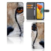 Samsung Galaxy M14 | Telefoonhoesje | Met pasjeshouder | Cheetah
