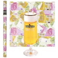 Bier Kaars - Karlsberg - H18 cm met Euro Geld Cadeaupapier - cadeau voor vaderdag - opa - oom Bier Kaars - Karlsberg - H18 cm met Euro Geld Cadeaupapier - cadeau voor vaderdag - opa - oom