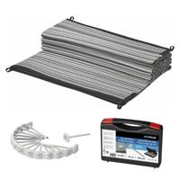 Pro Plus Tenttapijt incl. grondzeilpen 10x - grijs/wit - 250x300 cm - set