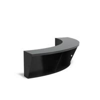 Keerwand + zitrand aluminium 150 x 50 cm binnenbocht