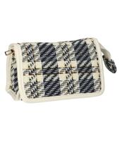 Traveller Spiegeltas tweed ruit 16.5x11cm