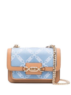 Michael Michael Kors Heather schoudertas met monogram - Blauw