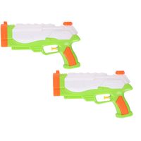 2x Waterpistool/waterpistolen groen 24,5 cm - Waterpistolen