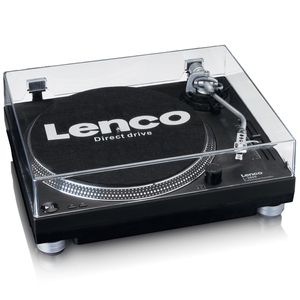 Lenco L-3809 Black direct-drive draaitafel met USB/PC encoding