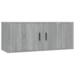 vidaXL Tv-wandmeubel 100x34,5x40 cm grijs sonoma eikenkleurig