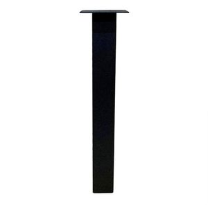 Stalen rechte tafelpoot zwart vierkant 10 bij 10 cm en hoogte 90 cm (10 x 10 cm)