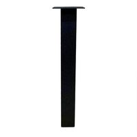 Stalen rechte tafelpoot zwart vierkant 10 bij 10 cm en hoogte 90 cm (10 x 10 cm)