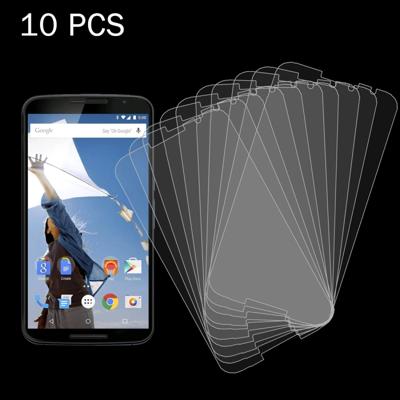10 Stuks Google Nexus 6 Gehard glazen schermprotector 0.26mm 9H ultra 2.5D hardheid