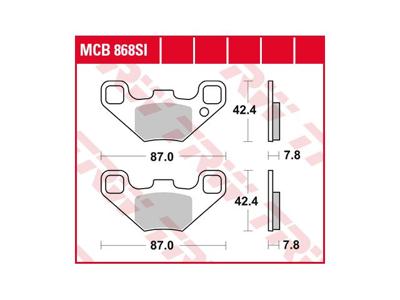 TRW Brake pad mcb 868 si sintered metal