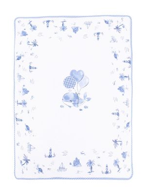 Monnalisa couverture à imprimé marin - Blanc