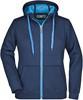 James & Nicholson JN354 Ladies´ Doubleface Jacket - Navy/Aqua - XXL