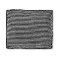 Kave Home Kussen 'Blok' Rib, 50 x 60cm, kleur Donkergrijs