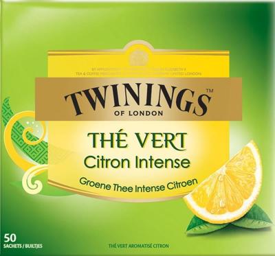Twinings Green lemon envelop 50 Zakjes Twinings Green lemon envelop 50 Zakjes