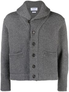 Thom Browne cardigan en maille à col châle - Gris