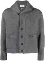 Thom Browne cardigan en maille à col châle - Gris