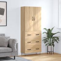 Hoge kast 69,5x34x180 cm bewerkt hout sonoma eikenkleurig