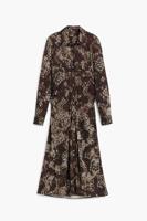 Overhemdjurk met slangenprint - BROWN - XS