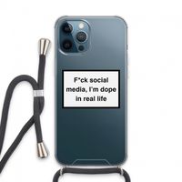 I'm dope: iPhone 13 Pro Max Transparant Hoesje met koord