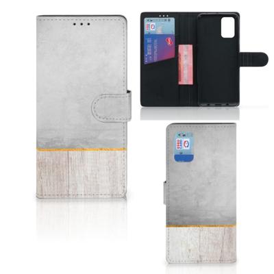Samsung Galaxy A02s | M02s | Book Style Case | Wood Concrete