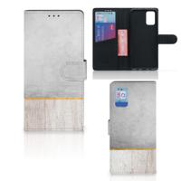 Samsung Galaxy A02s | M02s | Book Style Case | Wood Concrete
