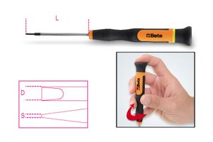 Beta Micro-schroevendraaiers voor sleufschroeven 1257LP 3,5 - 012570035