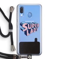 Superlady: Samsung Galaxy A40 Transparant Hoesje met koord