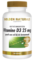 Golden Naturals Vitamine D3 25mcg Capsules