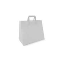 Papieren tassen Groot wit 32+16x27cm BIO