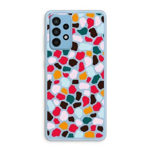 Colored Giraffe: Samsung Galaxy A52 Transparant Hoesje