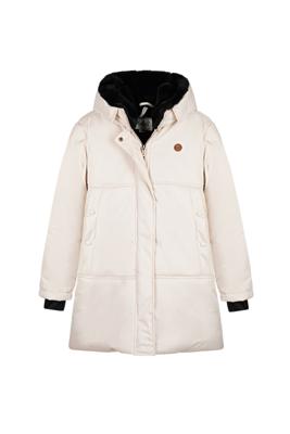 NoBell winter winterjas meisjes - beige - Belvine - lang, capuhon