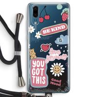 Positivity: Huawei P20 Transparant Hoesje met koord