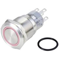 TRU COMPONENTS TC-10090944 LAS1-AGQ-11ZE/R/24V/S Vandalismebestendige druktoets 250 V/AC 3 A 1x aan/aan Continu Rood IP65 1 stuk(s) - thumbnail