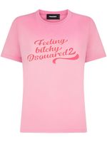 DSQUARED2 t-shirt à logo imprimé - Rose - thumbnail