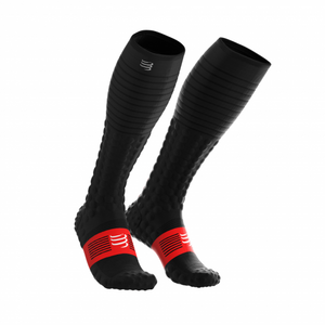 Compressport Full socks race & recovery compressiesokken zwart 4L