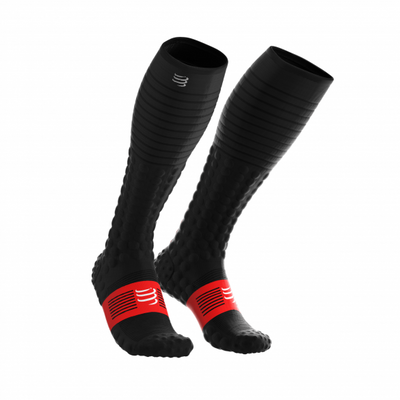 Compressport Full socks race & recovery compressiesokken zwart 3L