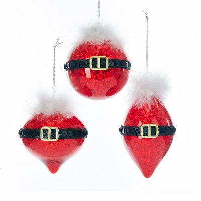 Orn.glas kerstman bal l8cm - Kurt s adler