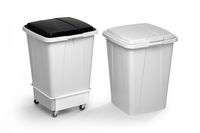 Vuilnisemmertrolley met 4 zwenkwielen recyclingcontainer 90 l wit DURABLE - thumbnail