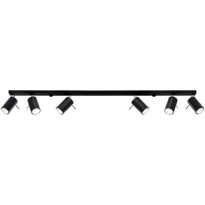 Plafondlamp RING 6L zwart