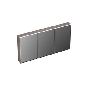 Spiegelkast Forzalaqua Uni 140x68.5x12.5 Cm 3 Deuren Tweezijdig Spiegel Eiken Silver Grey