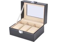 Horlogebox - Horlogedoos - Voor 3 Horloges - Zwart