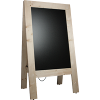 Krijtstoepbord | hout | 70x135cm | blanco | 1 stuks