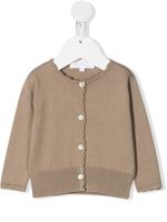 Mariella Ferrari cardigan à bord festonné - Tons neutres